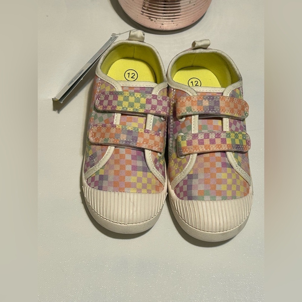 Cat & Jack Multicolor Checkered Kids Sneakers